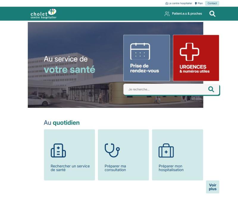 page accueil site internet