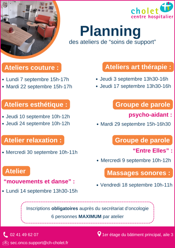planning ateliers de soins de support
