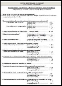 Icône questionnaire alimentaire